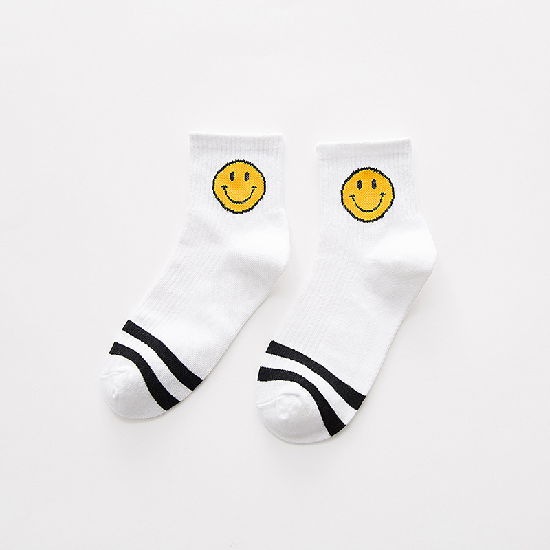 Ms Winter Socks Female Smile Cotton Socks Parallel Bars Cartridge Wholesale Movement Breathable Socks